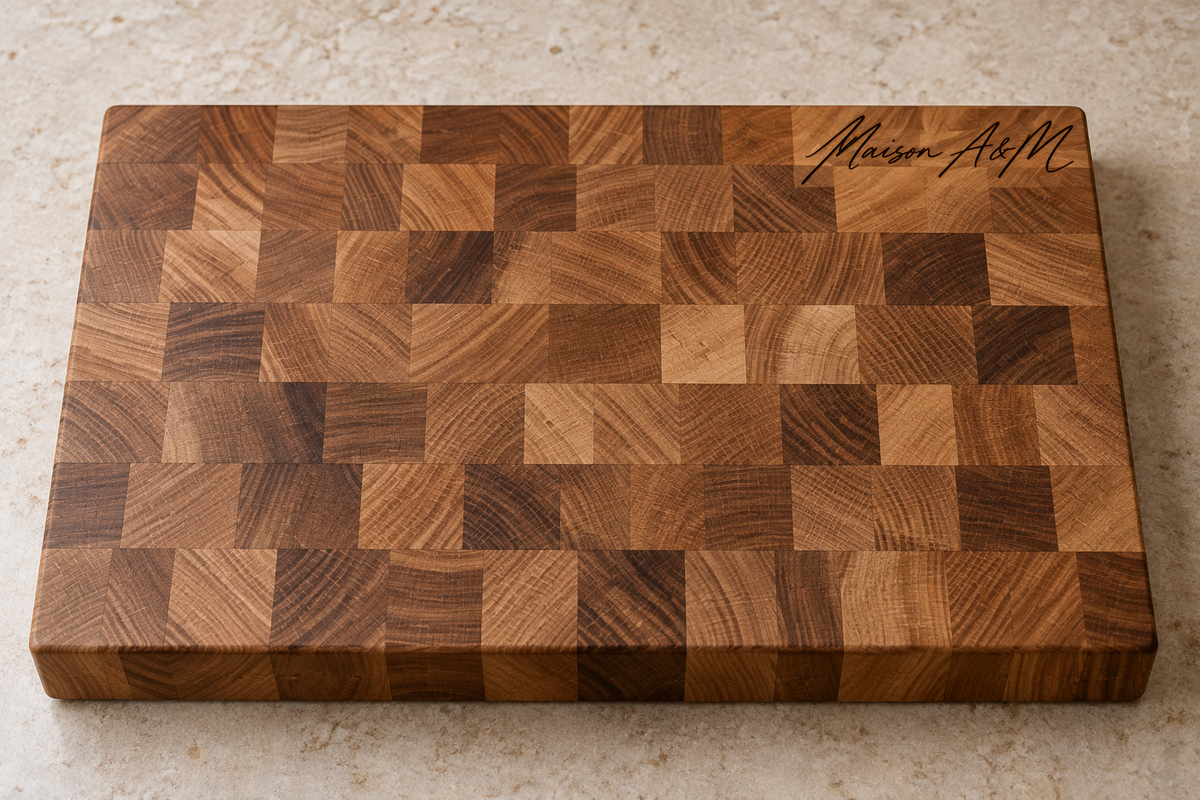 Planche à découper en bois de bout – Artisanale